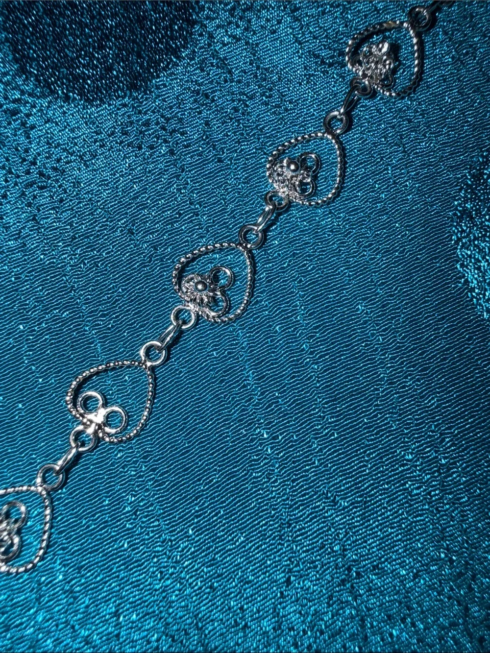 Sterling Silver Heart Link Bracelet - Women Swim